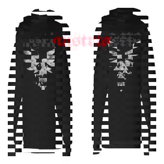 Fan Du Blason Autrichien Aigle Autrichien Oesterreich T-shirt à manches longues - Cadeauxyz