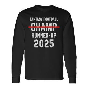Fantasy Football 2025 League Runner-Up 2025 Ffl 2Nd Place Long Sleeve T-Shirt - Thegiftio UK