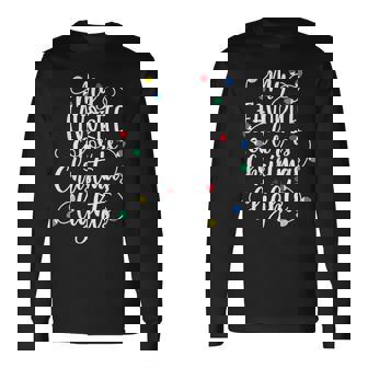 My Favorite Color Is Christmas Lights Xmas Christmas Long Sleeve T-Shirt - Monsterry