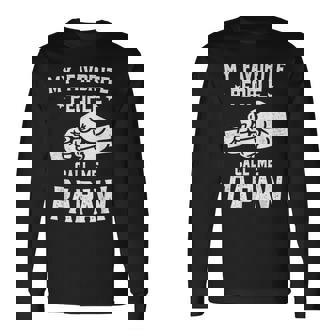 My Favorite People Call Me Papaw Fist Bump Papaw Long Sleeve T-Shirt | Seseable FR