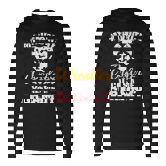 My Favorite Wrestler Calls Me Grammy Wrestling Grammy Long Sleeve T-Shirt - Thegiftio