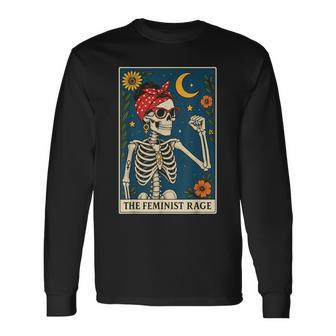 The Feminist Rage Tarot Card Long Sleeve T-Shirt - Monsterry