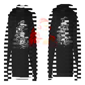 Festivo Babbo Natale Dj Per Feste Di Natale Fun Outfit Maglietta a maniche lunghe - Novitaregali