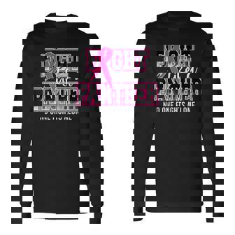 Fight Like A Panther Breast Cancer Awareness Pink Ribbon Long Sleeve T-Shirt | Mazezy