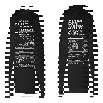 Fishing Grandpa Nutrition Facts Fishing Grandpa Long Sleeve T-Shirt | Mazezy