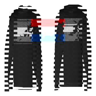 Flag Of The Netherlands Speed Skating T-Shirt Long Sleeve T-Shirt | Mazezy