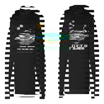 Flat Earth It's Flat Bro Conspiracy フラットアース 長袖Tシャツ - Kawaiitshirt