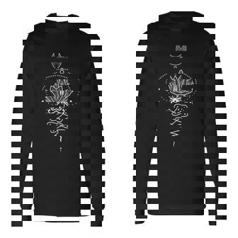 Fleur De Lotuspirituel Unalome Zen Méditation Yoga Amateurs T-shirt à manches longues - Cadeauxyz