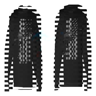 Football American Flag USA Team Kicker T-Shirt Long Sleeve T-Shirt | Mazezy