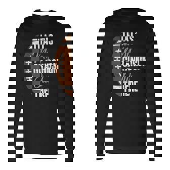 Football Grandpa That's My Grandson Out There Football Fan Long Sleeve T-Shirt - Thegiftio