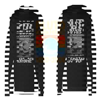 Never Forget Pluto Vintage Space Science Long Sleeve T-Shirt - Thegiftio