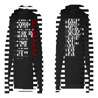 Freedom Democracy Justice Truth Vintage Patriotic American Long Sleeve T-Shirt | Seseable CA