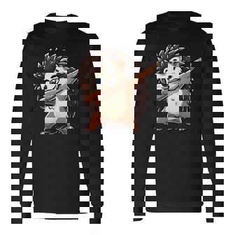 Fresco De Dibujos Animados Erizo Dab Dabbing Camiseta de manga larga - Regaloses