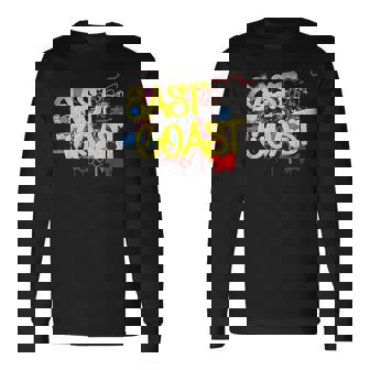 Fresh East Coast 80s 90s Hip Hop Rap Old School Graffiti Long Sleeve T-Shirt | Mazezy