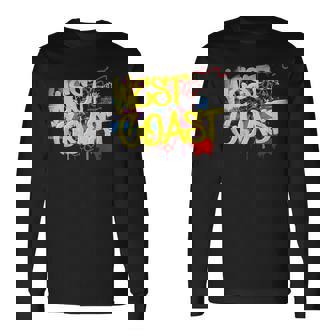 Fresh West Coast 80s 90s Hip Hop Rap Old School Graffiti Long Sleeve T-Shirt | Mazezy