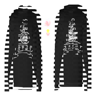 Fuerte Gallo Boxeo Artes Marciales Luchador Camiseta de manga larga - Regaloses