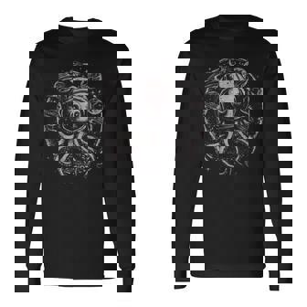 Astronaut Octopus Outer Space Ufo Alien Cosmic Horror Long Sleeve T-Shirt | Mazezy