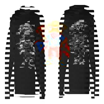 Boricua Coqui Frog Puerto Rico Football Long Sleeve T-Shirt - Monsterry