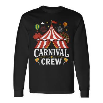 Carnival Crew Circus Staff Theme Party Carnival Costum Long Sleeve T-Shirt - Thegiftio UK