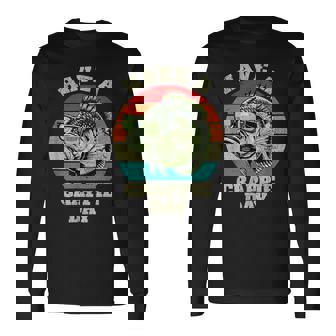 Have A Crappie Day Retro Fishing Sarcastic Dad Mens Long Sleeve T-Shirt - Thegiftio