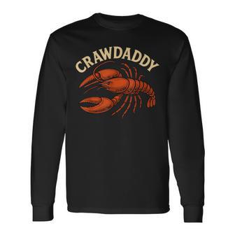 Craw Daddy Crawfish Boil Dad Crawdad Vintage Party Men Long Sleeve T-Shirt - Thegiftio