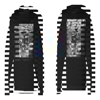 Cute Pigeon Bootleg Rap Vintage Cool Bird 90S 2000S Long Sleeve T-Shirt | Mazezy