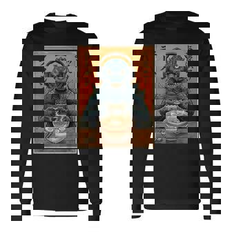 Eating Ramen Japanese Monster Game Lover Birthday Long Sleeve T-Shirt - Thegiftio