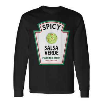 Group Condiments Family Halloween Costume Salsa Verde Long Sleeve T-Shirt - Thegiftio UK