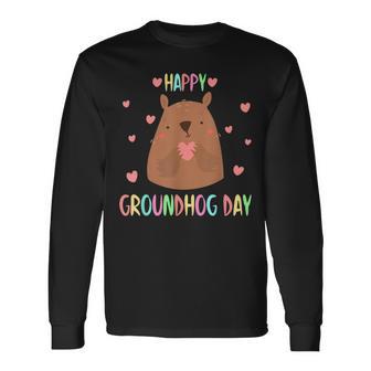 Happy Groundhog Day 2025 Long Sleeve T-Shirt - Thegiftio