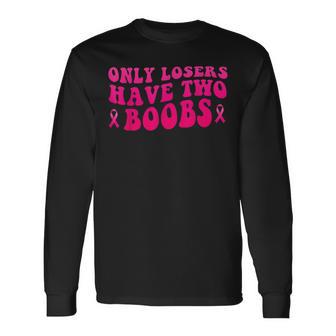 Mastectomy Breast Cancer Awareness Long Sleeve T-Shirt - Thegiftio