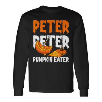 Peter Pumpkin Eater Halloween Costume Boyfriend Long Sleeve T-Shirt - Thegiftio UK
