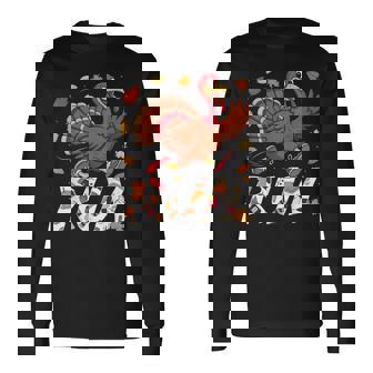 Run Running 5K Race Turkey Trot Thanksgiving Long Sleeve T-Shirt - Thegiftio