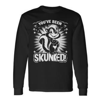 Skunk You've Been Skunked Cute Skunk Lover Long Sleeve T-Shirt - Thegiftio UK