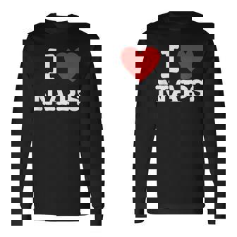 For Sleepy People Naps Lazy I Heart Sleep Joke Long Sleeve T-Shirt - Thegiftio