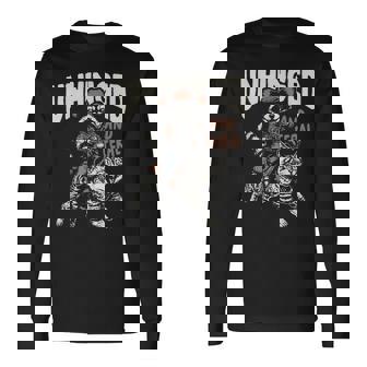 Unhinged And Feral Raccoon Cowboy Western Vintage Long Sleeve T-Shirt - Monsterry