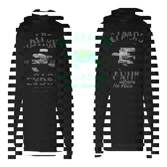 Galapagos Islands Ecuador Galapagos Travel Tortoise Long Sleeve T-Shirt - Monsterry