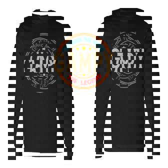 Gampy The Legend The Man Gampy Fathers Day Long Sleeve T-Shirt - Thegiftio