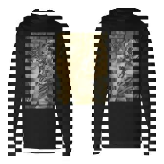 Gatosintage Tatuaje Perro Tinta Artista Divertido Meme Camiseta de manga larga - Regaloses