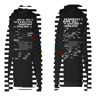 German Engineering Dachshund Lover Doxie Dog Long Sleeve T-Shirt | Seseable FR