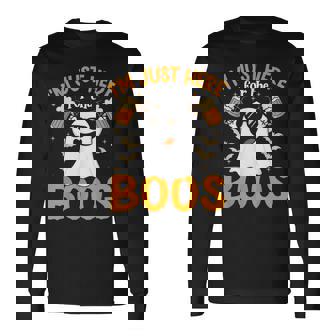 Ghost Beer Halloween Party Drinking Costume Long Sleeve T-Shirt - Monsterry