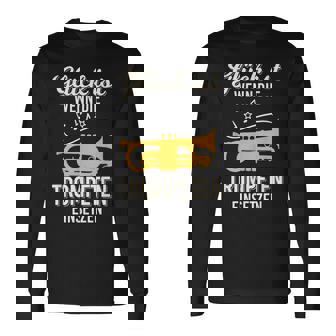 Glück Ist Trompeten Einsetzen Trompetenspieler Blasmusiker Langarmshirts - Seseable