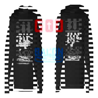 God Guns Bacon Patriotique T-shirt à manches longues - Cadeauxyz