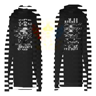 In God We Trust 250 Years Of Freedom Usa Eagle Cross Long Sleeve T-Shirt - Monsterry