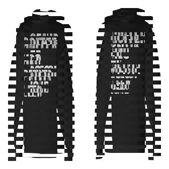 Godfather Hero Protector Legend Vintage Distressed Godfather Long Sleeve T-Shirt | Seseable CA