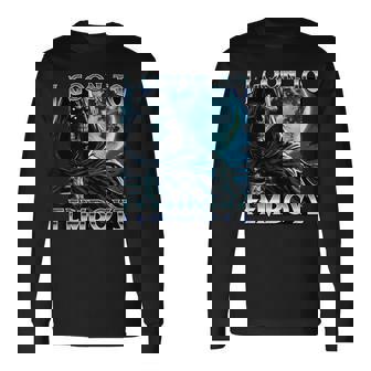 I Goon To Femboys Certified Gooner Brainrot Meme Edging Long Sleeve T-Shirt - Monsterry