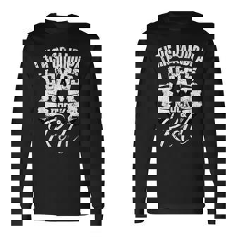 This Grandpa Loves Rock & Roll Electronic Rock Guitar Long Sleeve T-Shirt | Mazezy