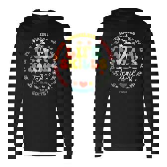 Groovy Life Skills Teacher Team Special Ed SPED Squad Long Sleeve T-Shirt | Mazezy