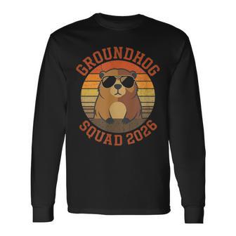 Groundhog Day 2026 Respect The Shadow Retro Graphic Long Sleeve T-Shirt | Mazezy
