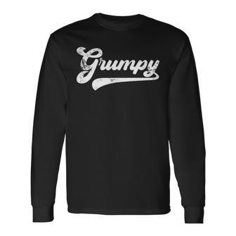 Grumpy Vintage Retro Father's Day For Grumpy Grandpa Long Sleeve T-Shirt - Thegiftio UK