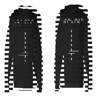 Hailatan Croix Inversée –Atan Minimaliste T-shirt à manches longues - Cadeauxyz